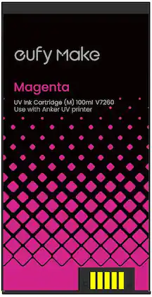 eufy - eufyMake UV Ink Cartridge for E1 Printer — 100 mL - V7260010 - Magenta