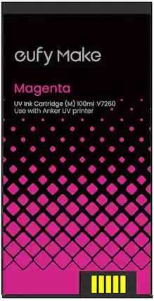 cufy Make Magenta UV Ink Cartridge (M) 100ml V7260 Use with Anker UV printer