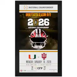 Highland Mint - Indiana Hoosiers College Football Playoff 2025 National Champions 15" x 24" Game Day Framed Photo - Multicolor
