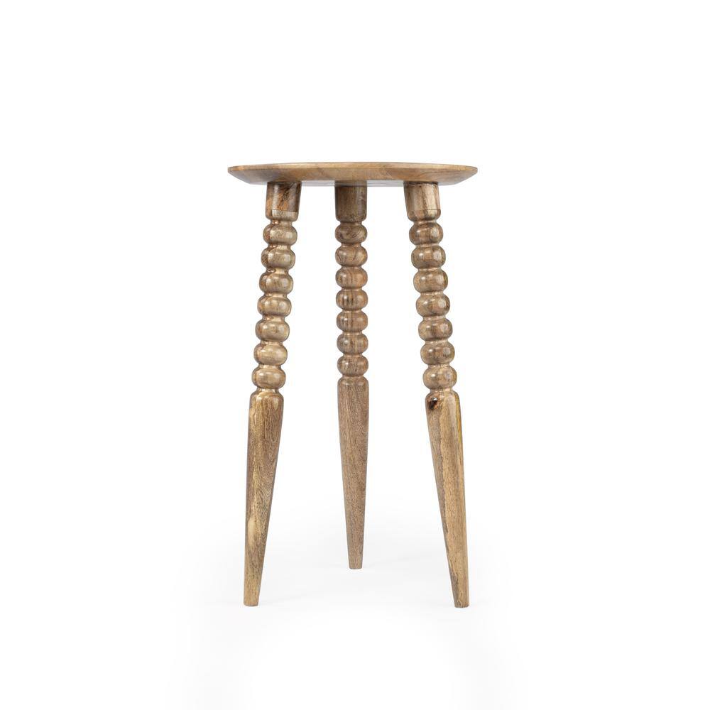 Back. Butler Specialty - Fluornoy Wood Side Table - Light Brown.