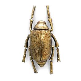 Contrast Inc. - 10 Inch Resin Beetle Painted Sculpture Wall Art Home Decor Hanging Statue - Gold