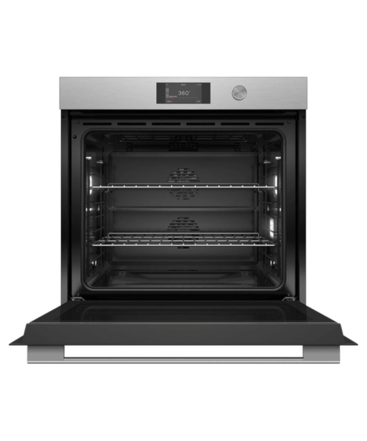 Alt View 11. Fisher & Paykel - 30" 4.9 Cu. Ft. Single Oven,  5" Touchscreen w/Dial, Self-Cleaning - Contemporary Brushed Silver - Brushed Silver.