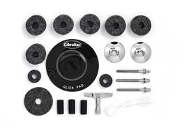 Gibraltar Hardware - 22 Piece Drummer's Tech Kit, Drum Parts & Accessories Pack with Bass Drum Click Pad, Cymbal Sleeves, & More