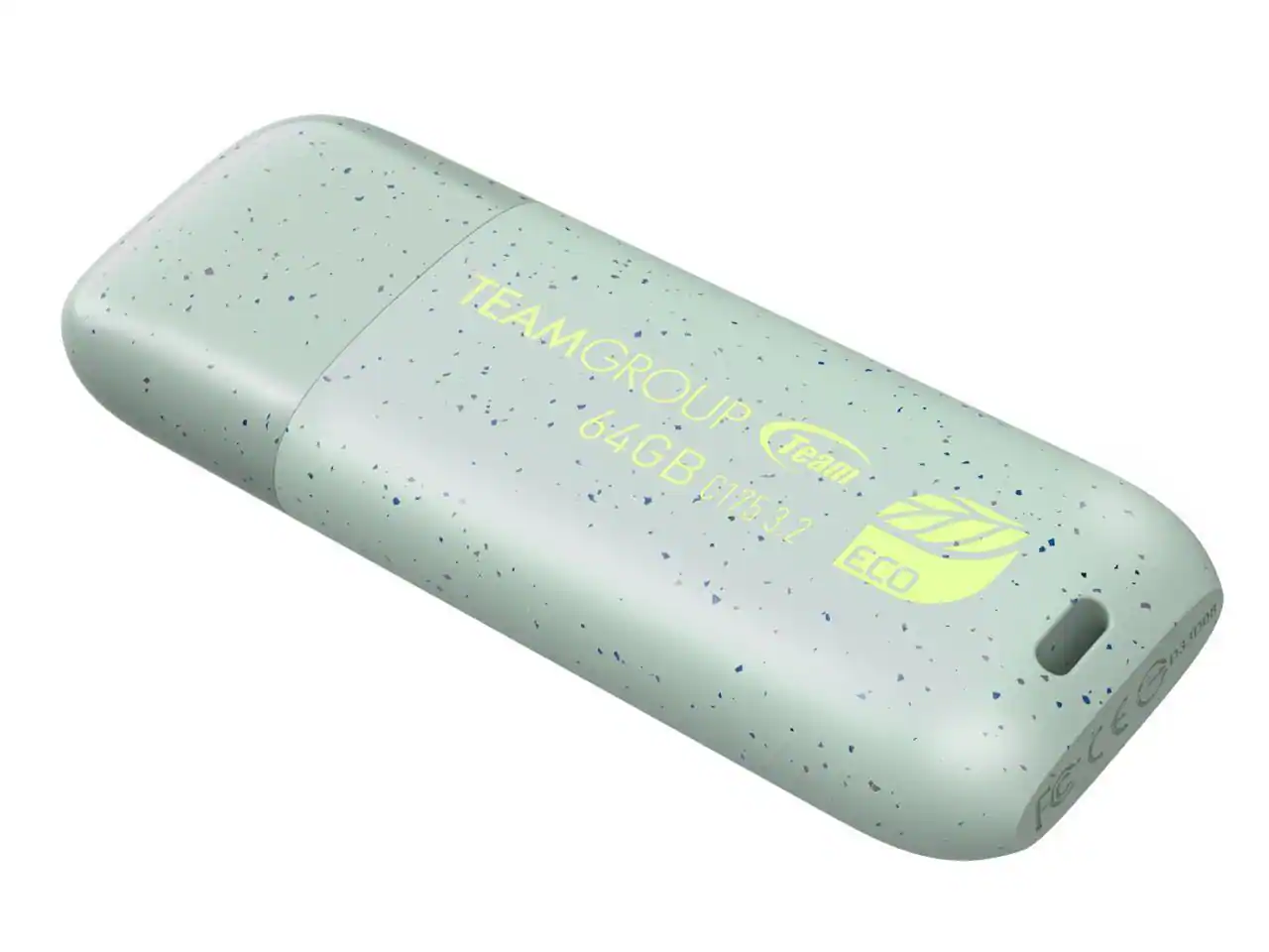 Team Group - TEAM 64GB C175 ECO USB 3.2 Gen 1 Net-Zero Flash Drive, Speed Up to 100MB/s (TC175ECO364GG01) - Green