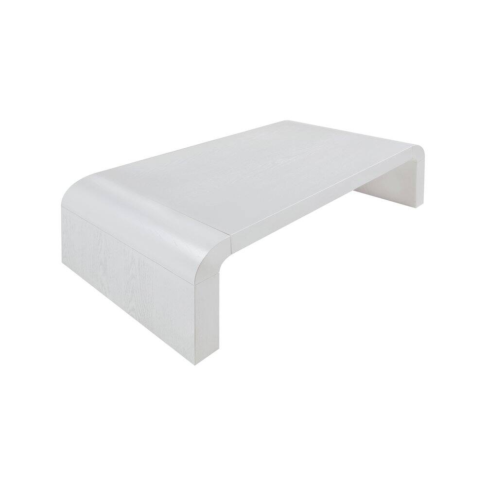 Alt View 3. Meridian Furniture - Toulon White Oak Veneer Coffee Table - White.