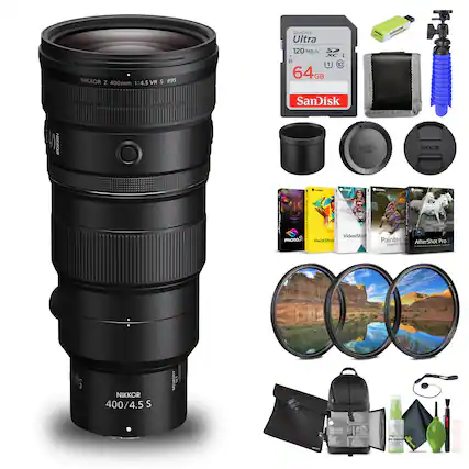 NIKKOR Z 400mm 1:4.5 VR S $95
SanDisk Ultra 120 MB/s 64GB
NIKKOR
PHOTOS
VideoStudio
PaintShop Painter
AfterShot Pro
400/4.5 S
