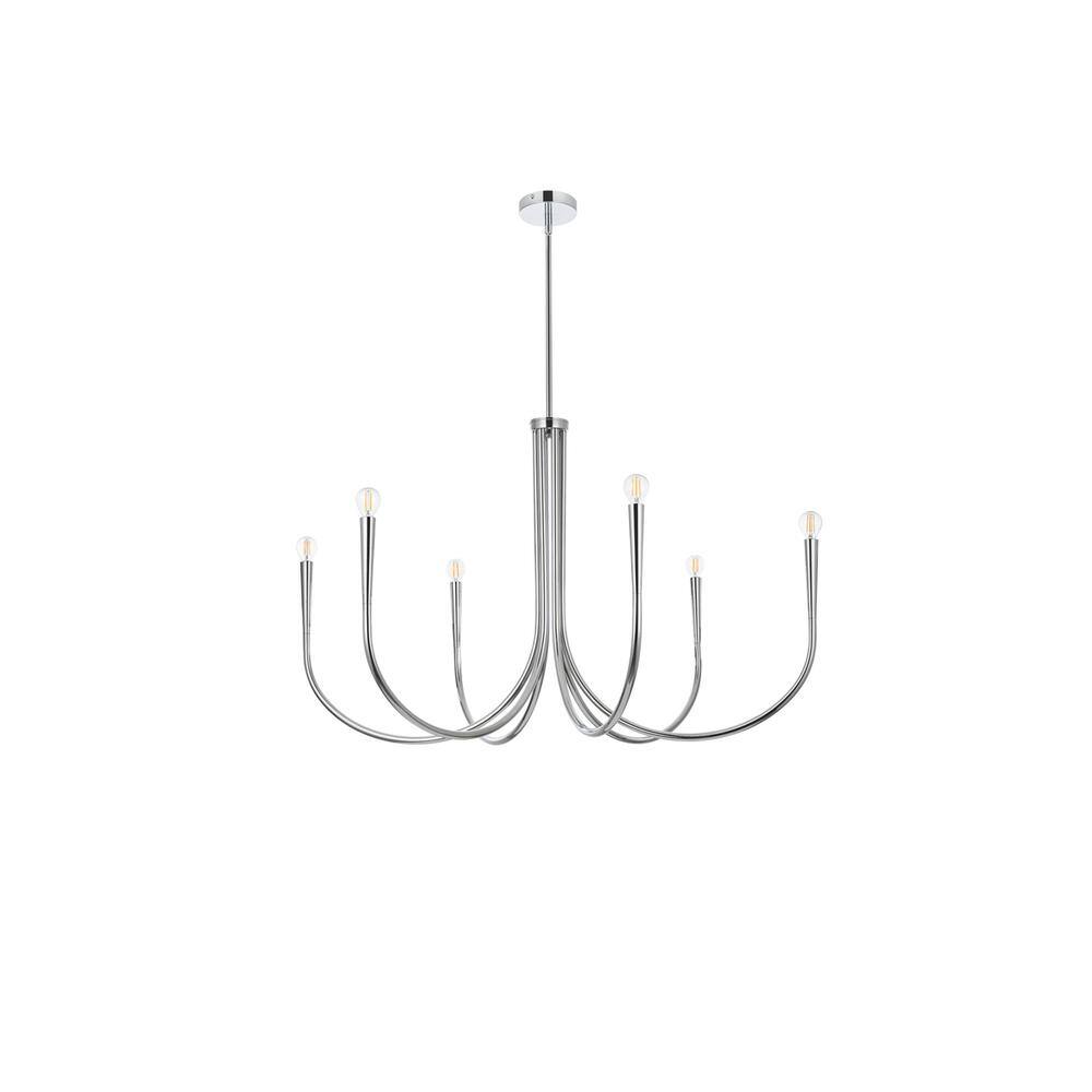 Left. Living District - Layne 42 inch chandelier in Chrome - Chrome.