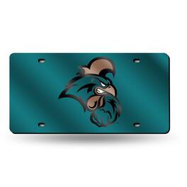 Rico Industries - Coastal Carolina Chanticleers Teal Mirrored Laser Cut License Plate Laser Tag - Multi