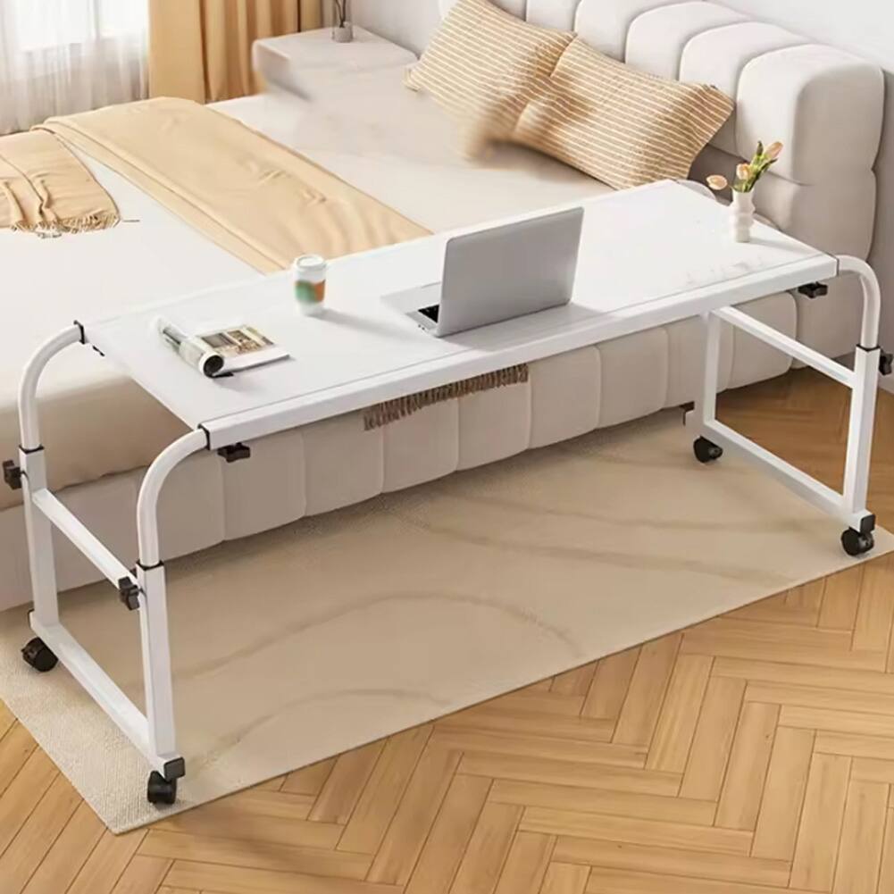 Front. GARVEE - Overbed Table with Wheels, Overbed Desk with Adjustable Length and Height, Rolling over Bed Desk, over the Bed Table.