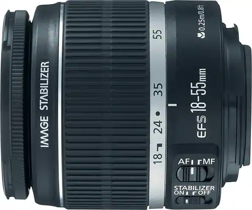 Front. Canon - EF-S 18-55mm f/3.5-5.6 IS II Standard Zoom Lens - Black.