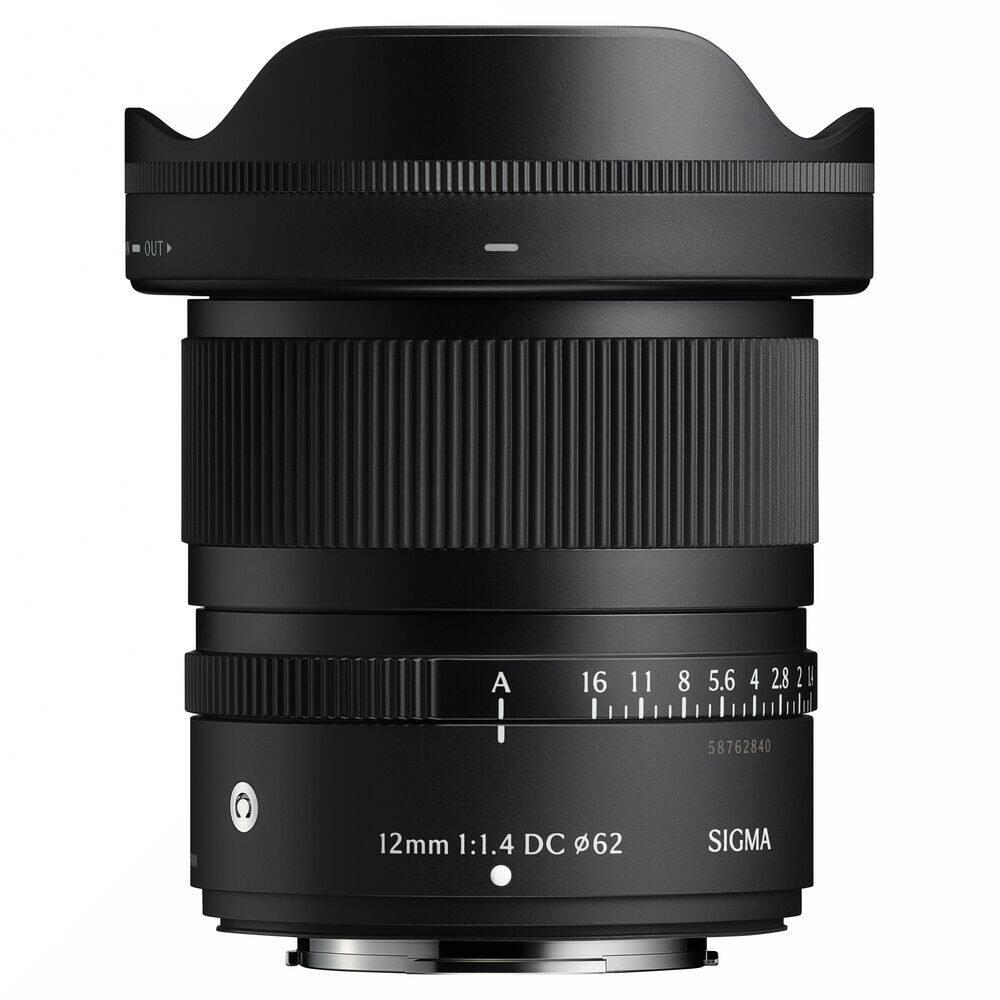 OUT A 16 11 8 5.6 4 2.8 2 I 58762840 12mm 1:1.4 DC 62 SIGMA