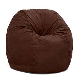 Jaxx - 4 ft Round Bean Bag Chair for Adults - Chocolate