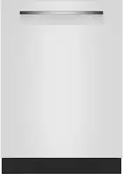 Bosch - 500 Series 24" Top Control Smart Built-In Stainless Steel Tub Dishwasher with 3rd Rack and Zone Wash, 44 dBA - White - Front_Zoom
