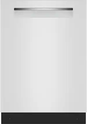 Front. Bosch - 500 Series 24" Top Control Smart Built-In Stainless Steel Tub Dishwasher with 3rd Rack and Zone Wash, 44 dBA - White.