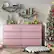 Front. Kadyn - Modern Mid Century 6 Drawer Wide Dressers Chests for Bedroom, Chest of Drawer Organizer - Pink.