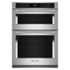 KitchenAid - 27" Built-In Electric Convection Double Wall Combination with Microwave and Air Fry Mode - Stainless Steel