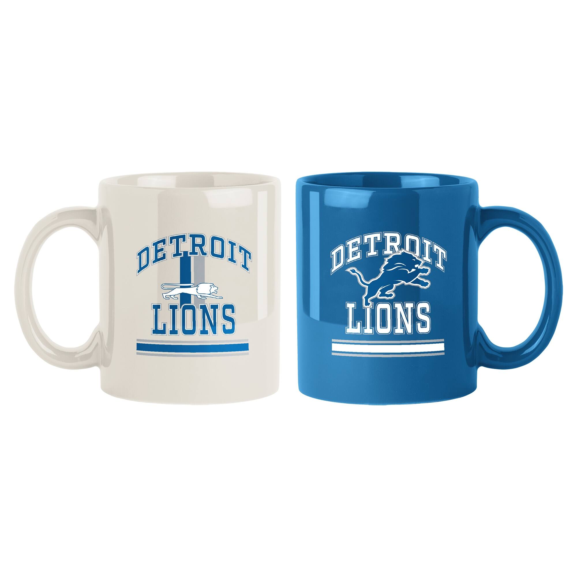 Logo Brands - Detroit Lions 15oz. Current & Throwback Mug Set - Multicolor price history on PriceWatchPro