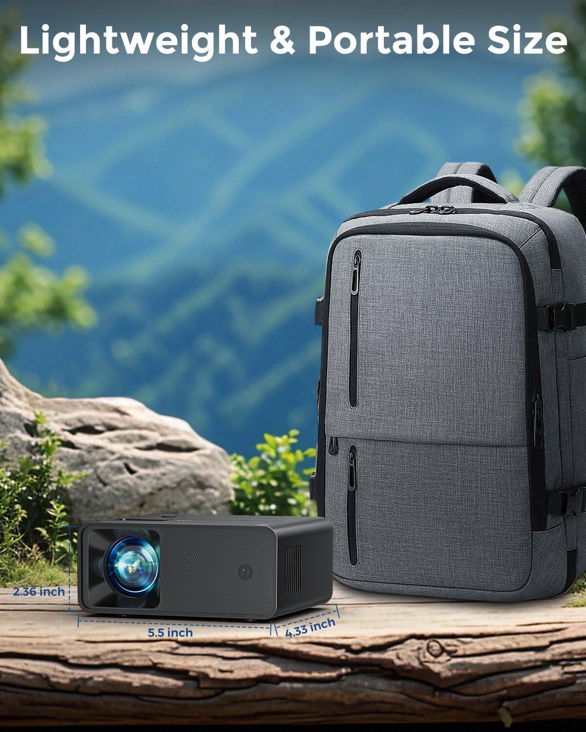 Lightweight & Portable Size

2.36 inch  
5.5 inch  
4.33 inch