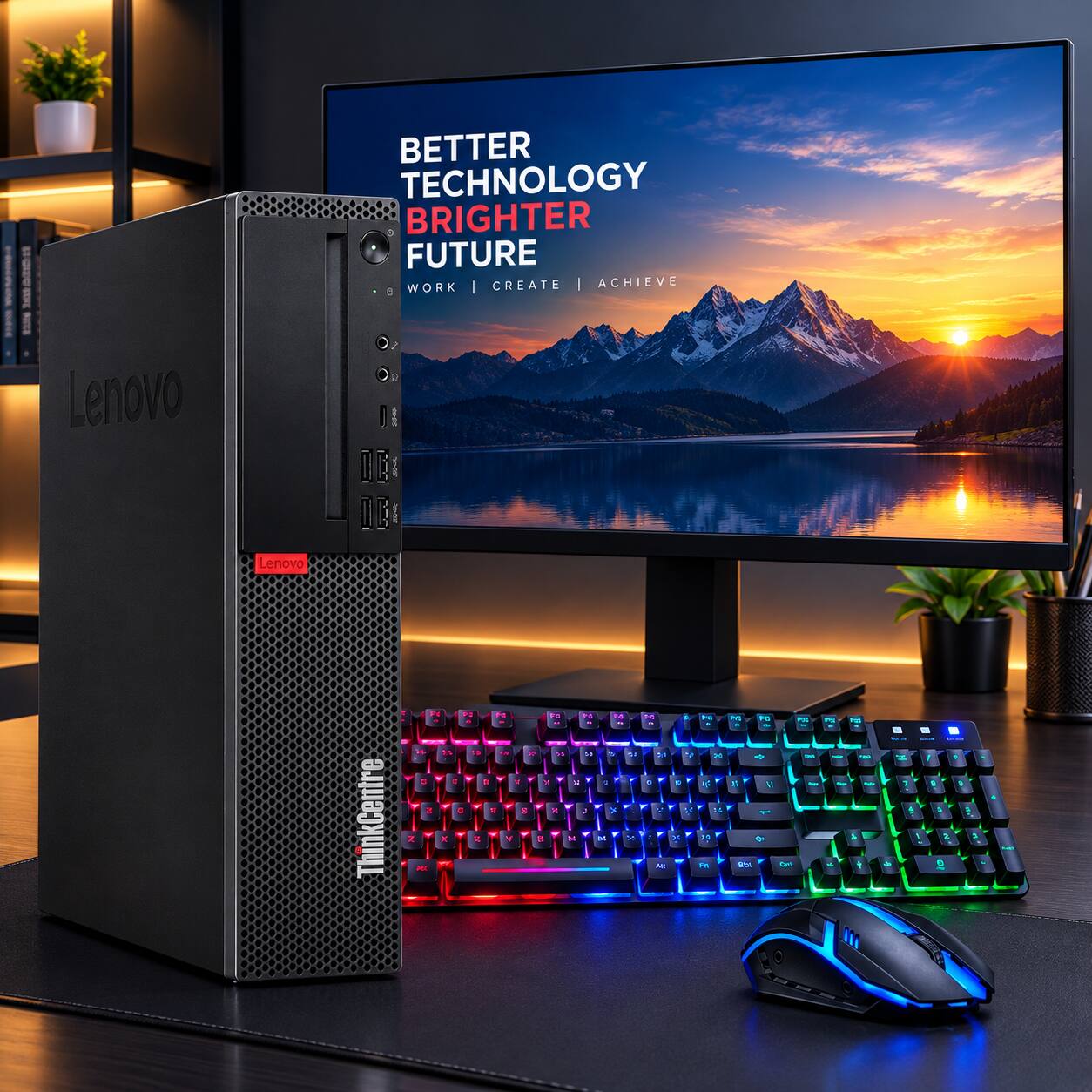 BETTER TECHNOLOGY BRIGHTER FUTURE WORK | CREATE | ACHIEVE

Lenovo
Lenovo
ThinkCentre
