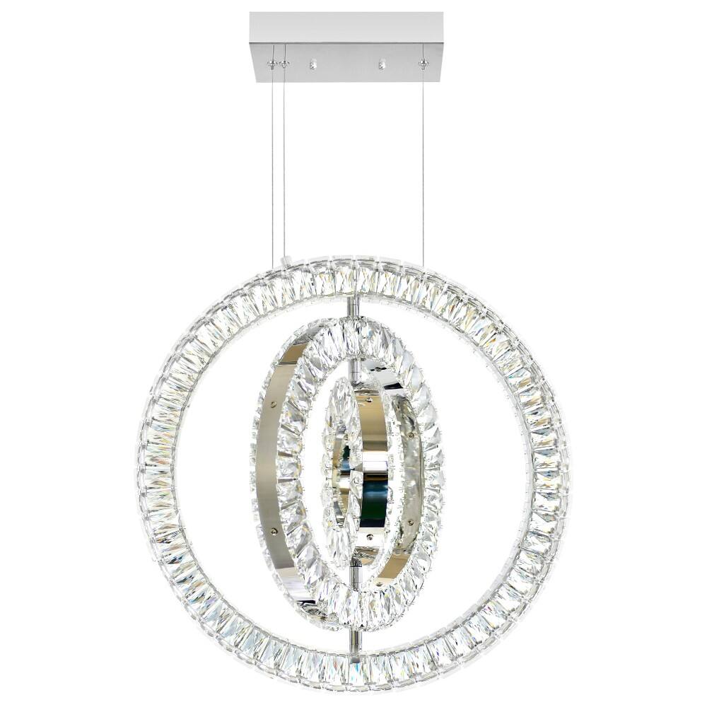 Front. CWI Lighting - Celina LED Chandelier With Chrome Finish - Chrome.