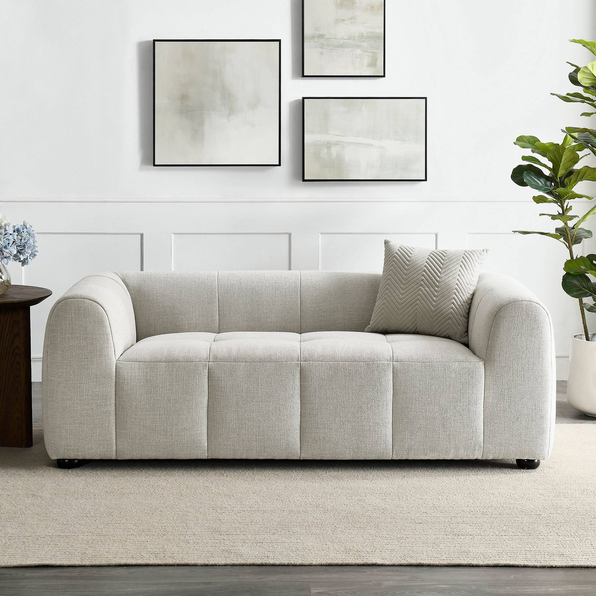 Alt View 7. Modway - Liana Upholstered Fabric Loveseat by Modway - Linen.