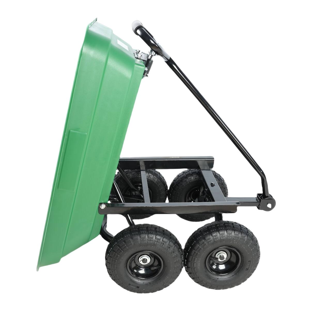 Alt View 7. Loheer - Loheer Poly Garden Dump Truck Steel Frame Garden Cart 55L Green.