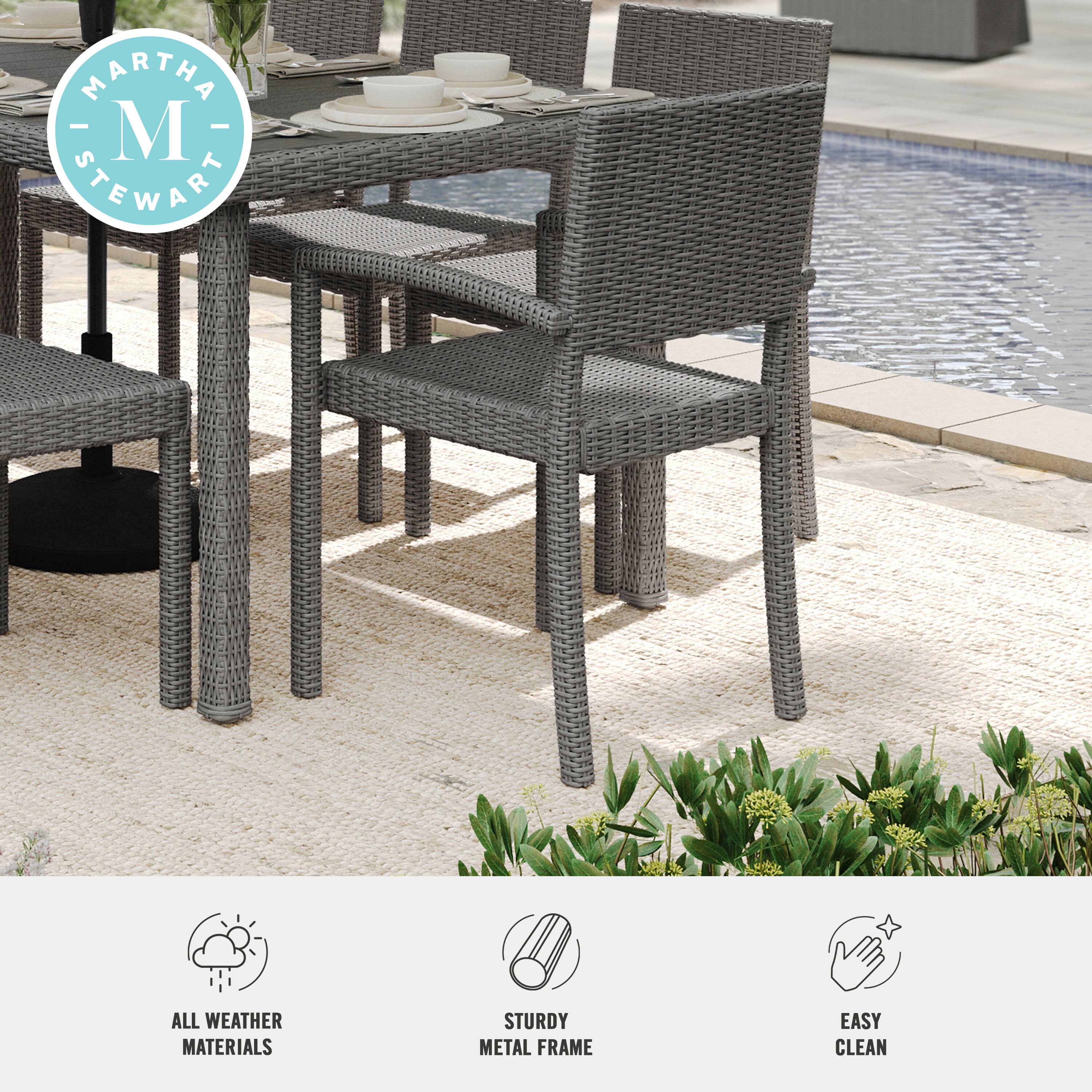 Martha Stewart All Weather Materials Sturdy Metal Frame Easy Clean