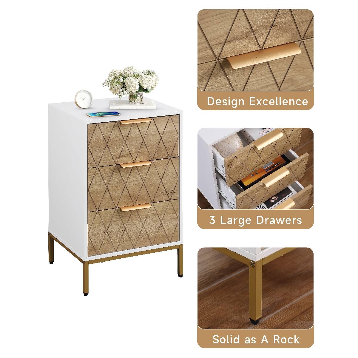 Design Excellence  
MASSING  
3 Large Drawers  
Solid as A Rock