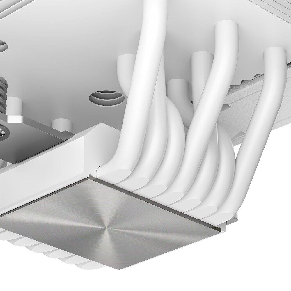 Alt View 2. Sudokoo - SK700 WHITE AM5-Designated Air Cooler, Single Tower Design, High Performance M-Winding Tech Fan, 7 Copper Heat Pipes - White.