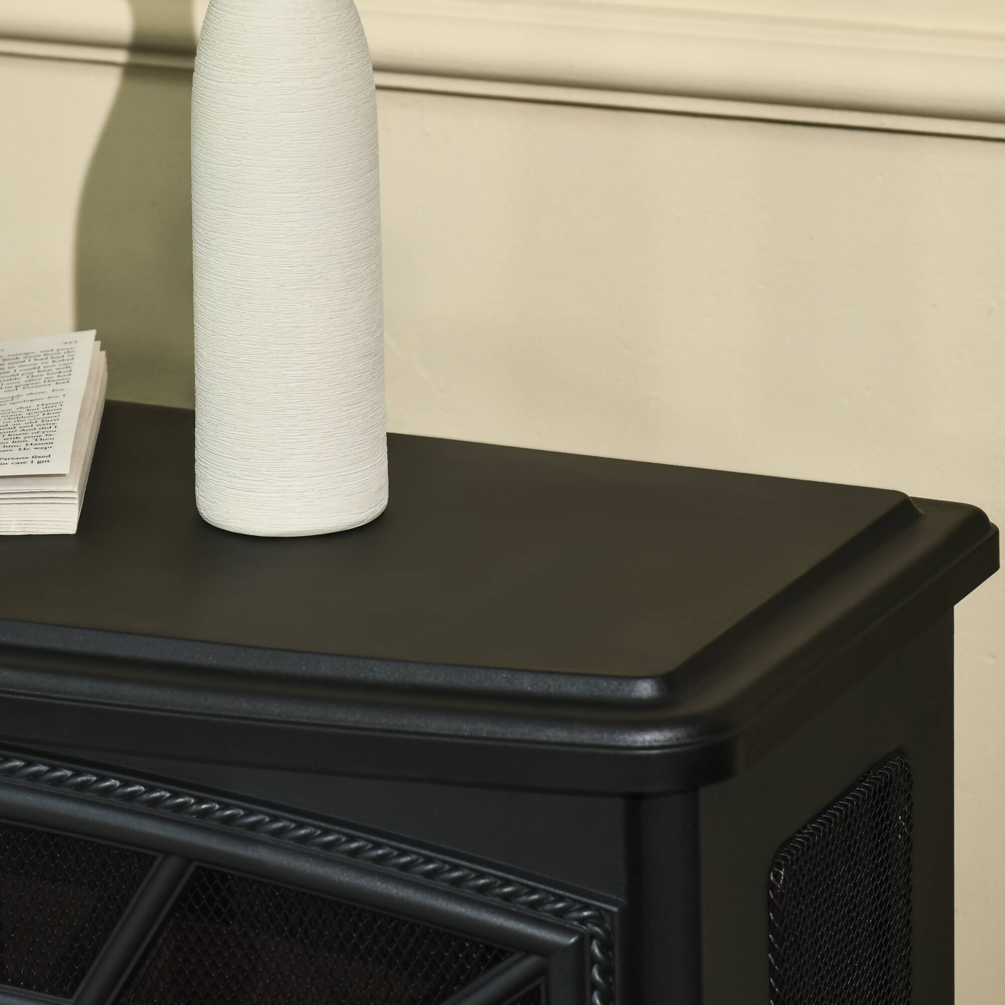 Alt View 5. Homcom - 27" Electric Fireplace Heater, Fireplace Stove with Realistic LED Flames and Logs, Remote Control.