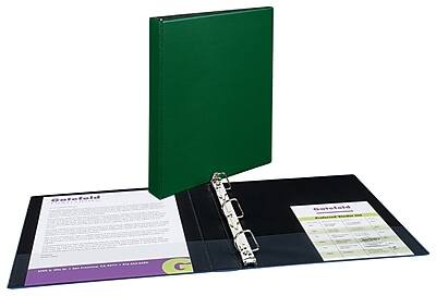 Alt View 6. Avery - 1" 3-Ring Non-View Binders, Slant Ring - Green.