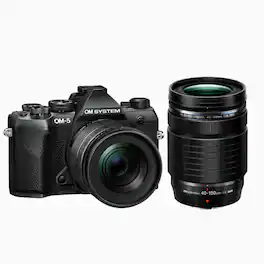 OM System - OM-5 Mark II Camera with 12-45mm f/4 Lens (Black) & 40-150mm f/4 Lens