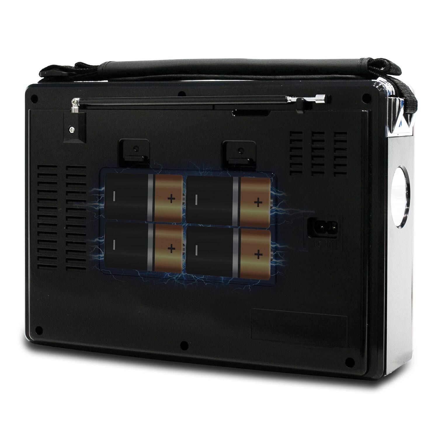 Back. Dolphin - Dolphin Audio Sp-411bt - Blk Retrobox Portable Mini Bluetooth Speaker (black) - Black.