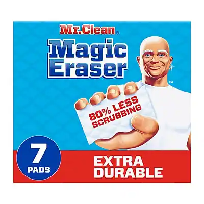 Mr. Clean Magic Eraser
80% Less Scrubbing
7 Extra Durable Pads