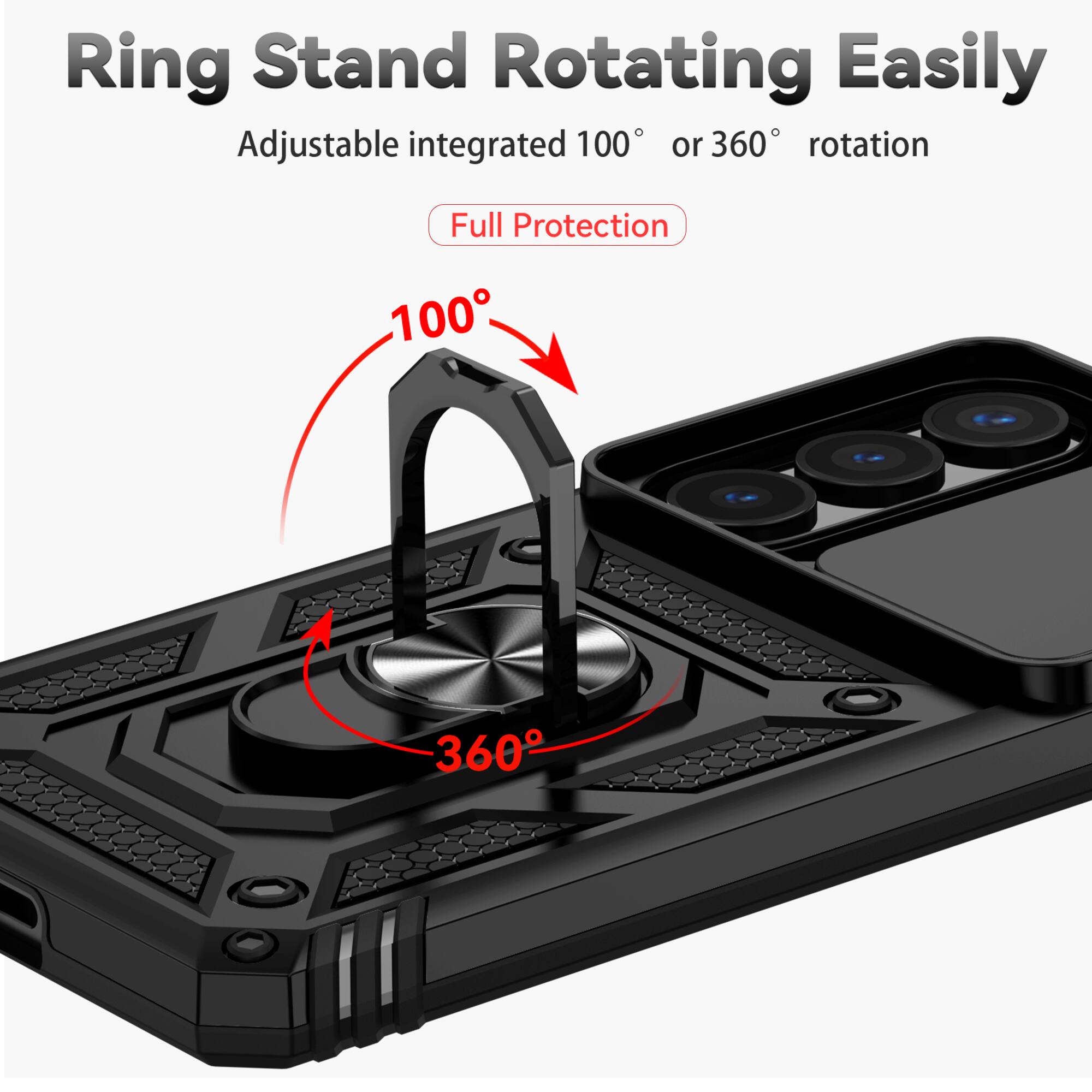 Ring Stand Rotating Easily  
Adjustable integrated 100° or 360° rotation  
Full Protection