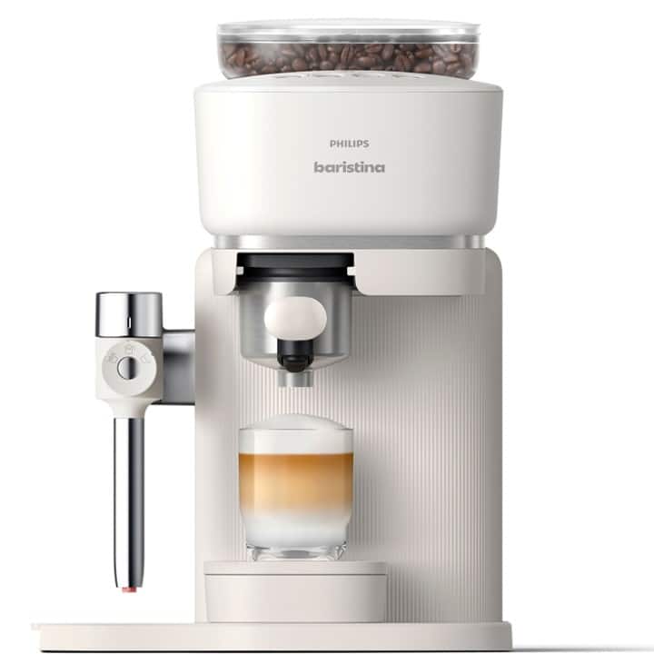 Philips - Baristina Latte Automatic Espresso Machine - Milky White