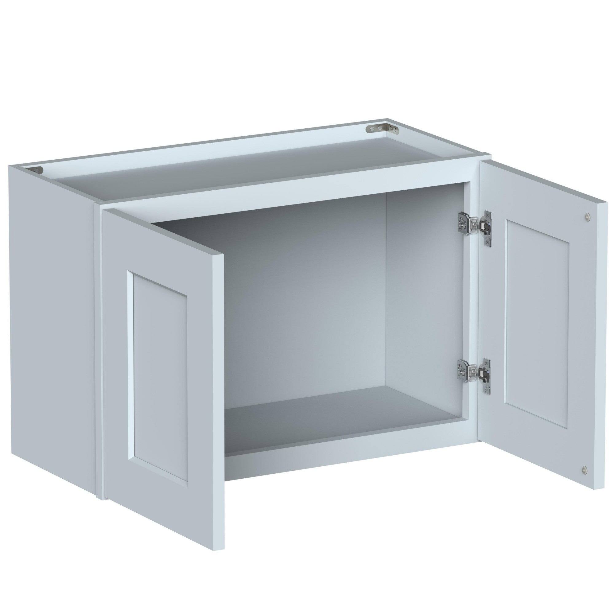 Alt View 2. Boyel Living - 27in.W x12in.D x18in.H WALL CABINET Fully assembled Cabinet With Two HDF Doors - Gray.
