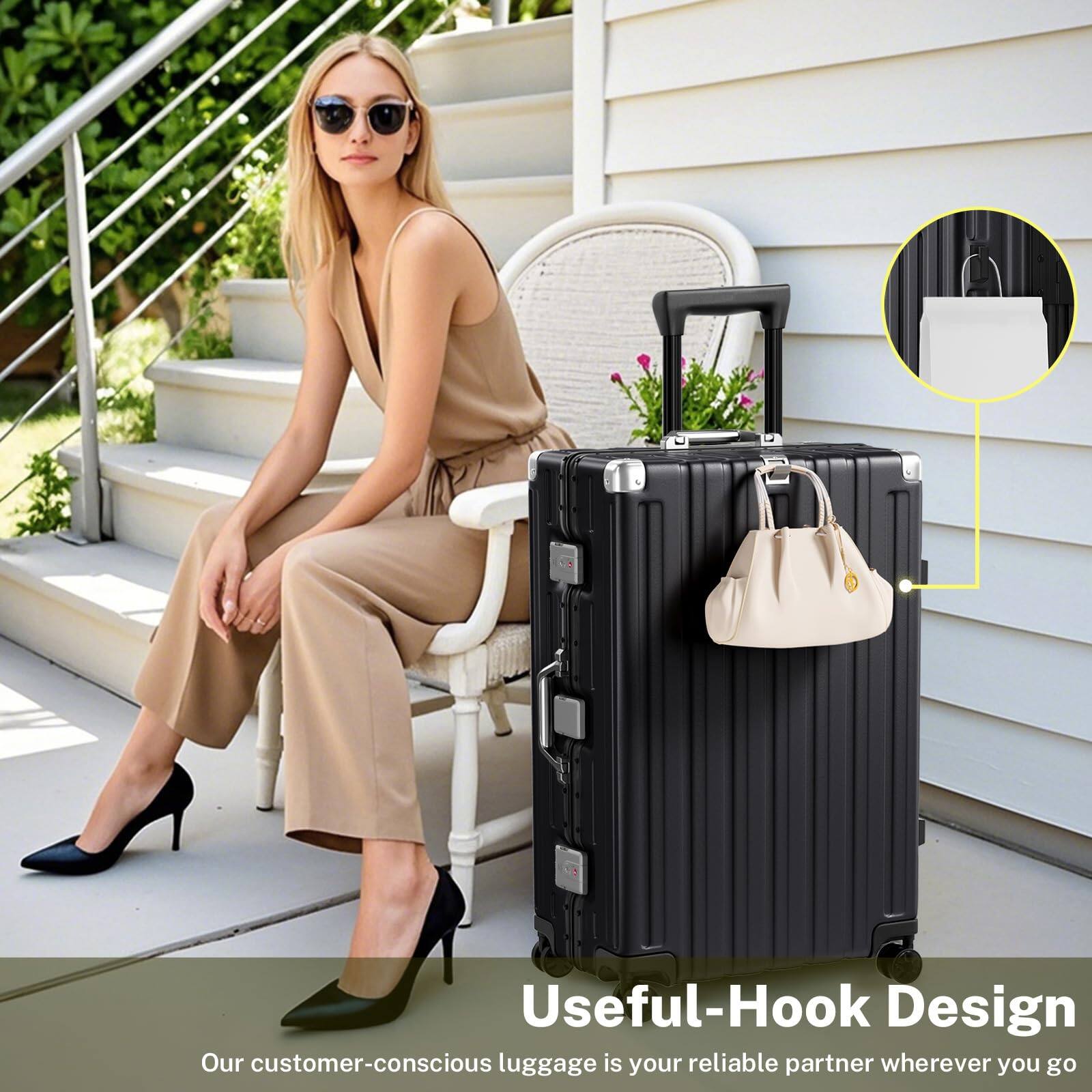 Useful-Hook Design  
Our customer-conscious luggage is your reliable partner wherever you go