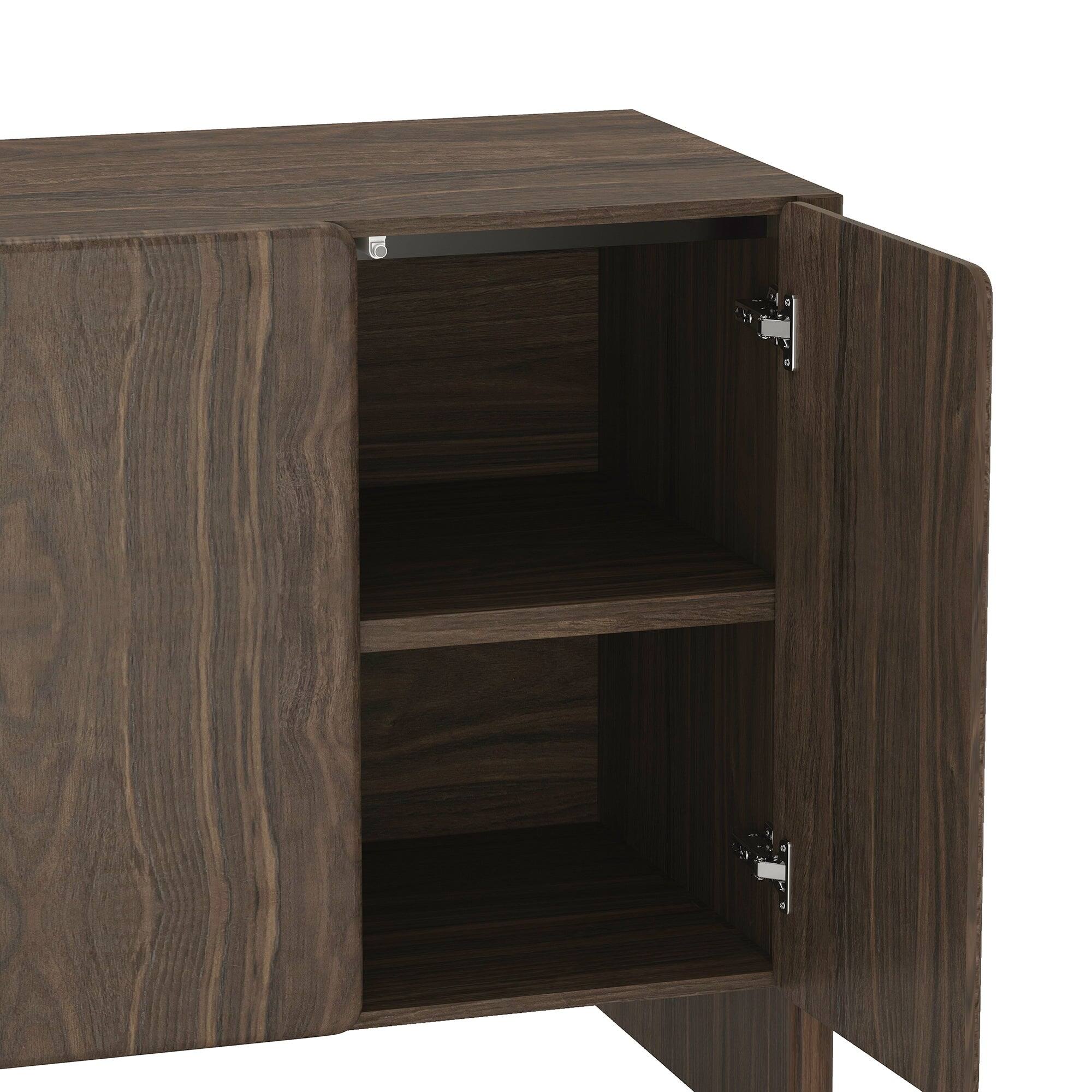Alt View 2. Manhattan Comfort - Linda Modern 60" Sideboard - Walnut Brown.