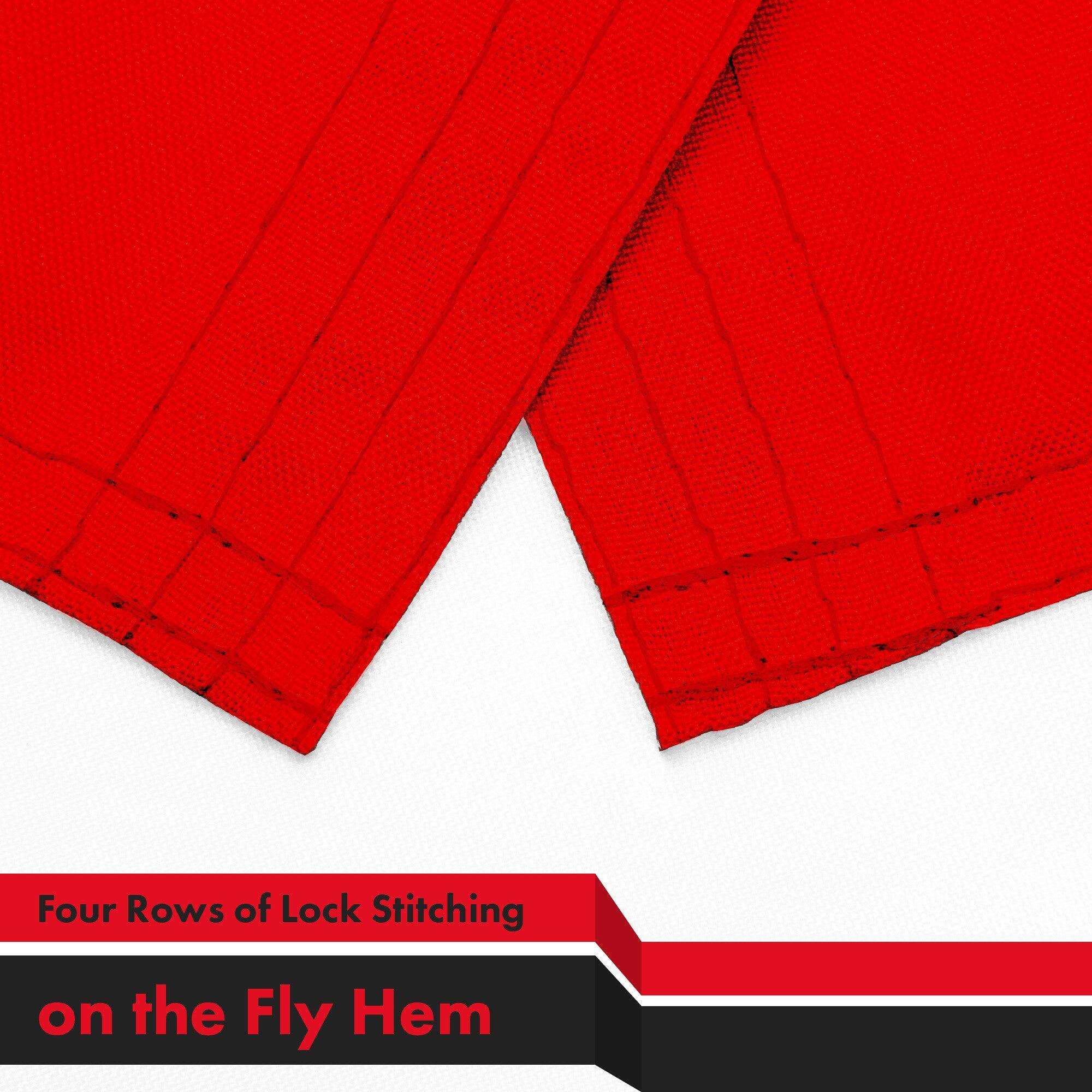 Four Rows of Lock Stitching on the Fly Hem