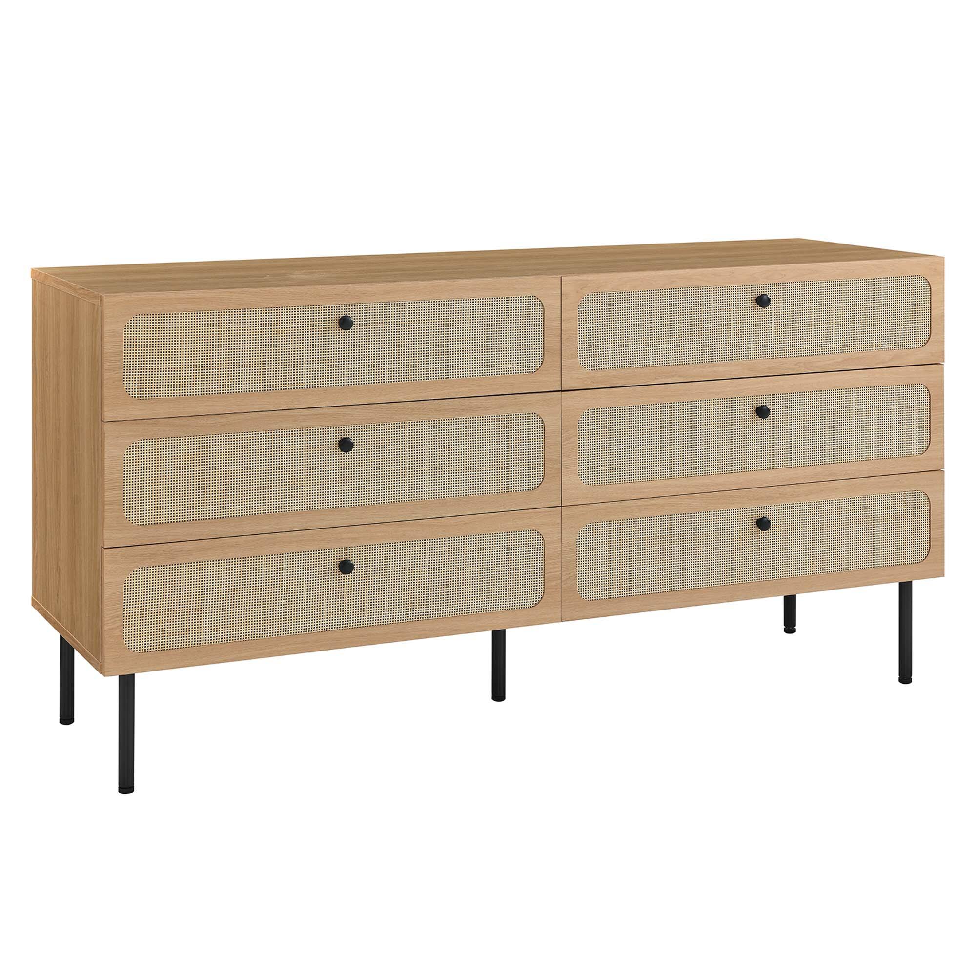 Angle. Modway - Chaucer 6-Drawer Dresser by Modway - Oak.