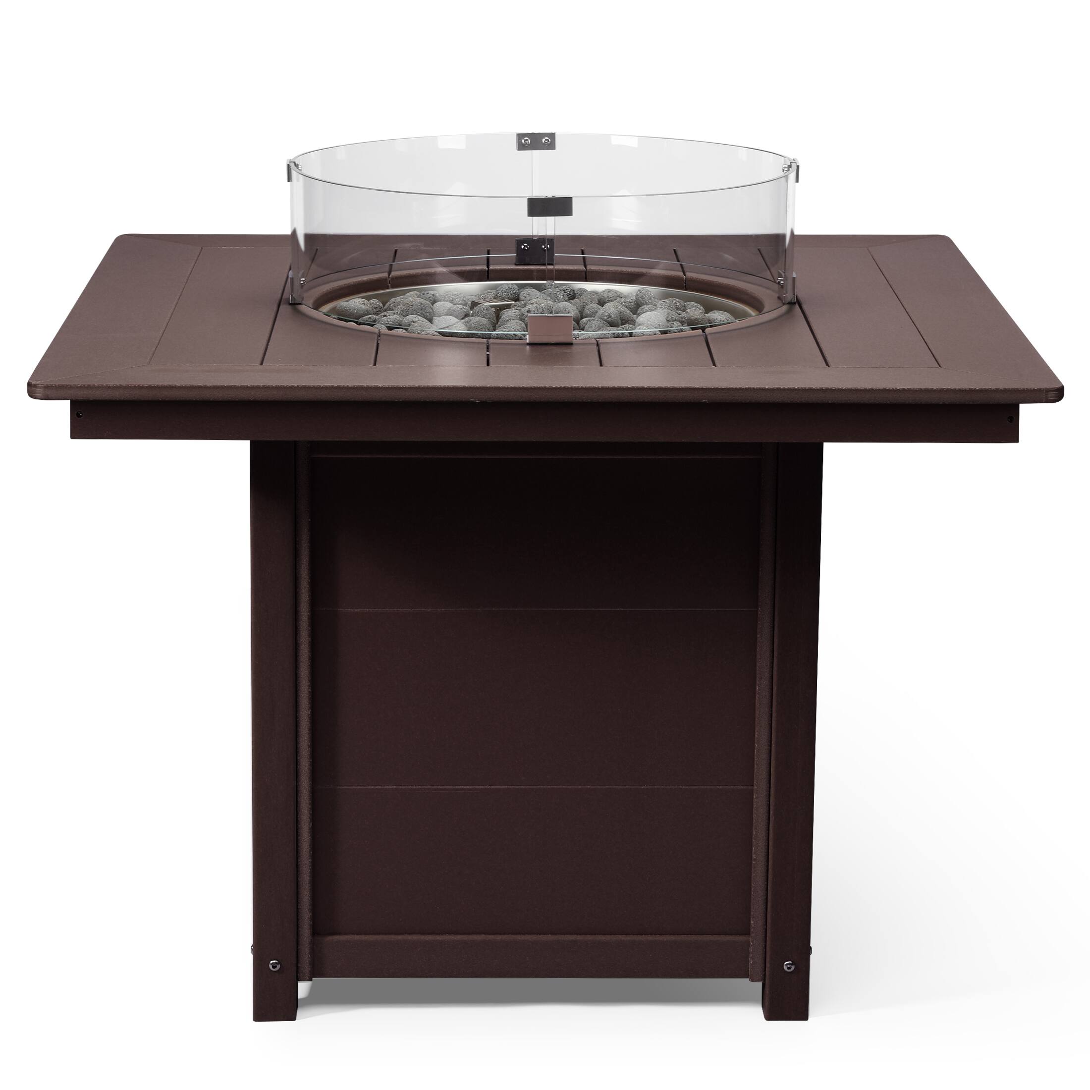 Alt View 1. WestinTrends - WestinTrends Helios Modern Outdoor Patio Propane 42" Square Fire Pit Table.