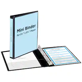 Avery - Avery® Mini View Binder, 0.5" Round Rings, Binder (27725) - Black