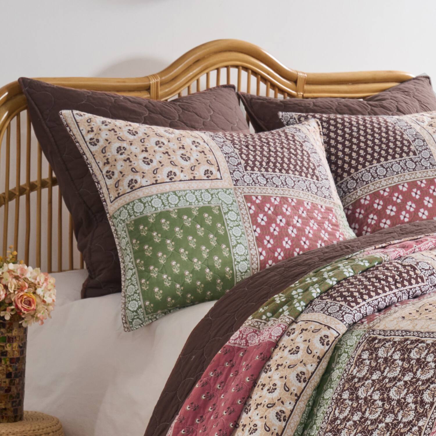 Alt View 2. Greenland Home Fashions - Greenland Home Fashions Priya 100% Cotton Pillow Sham King 20x36 Multi - Multi.