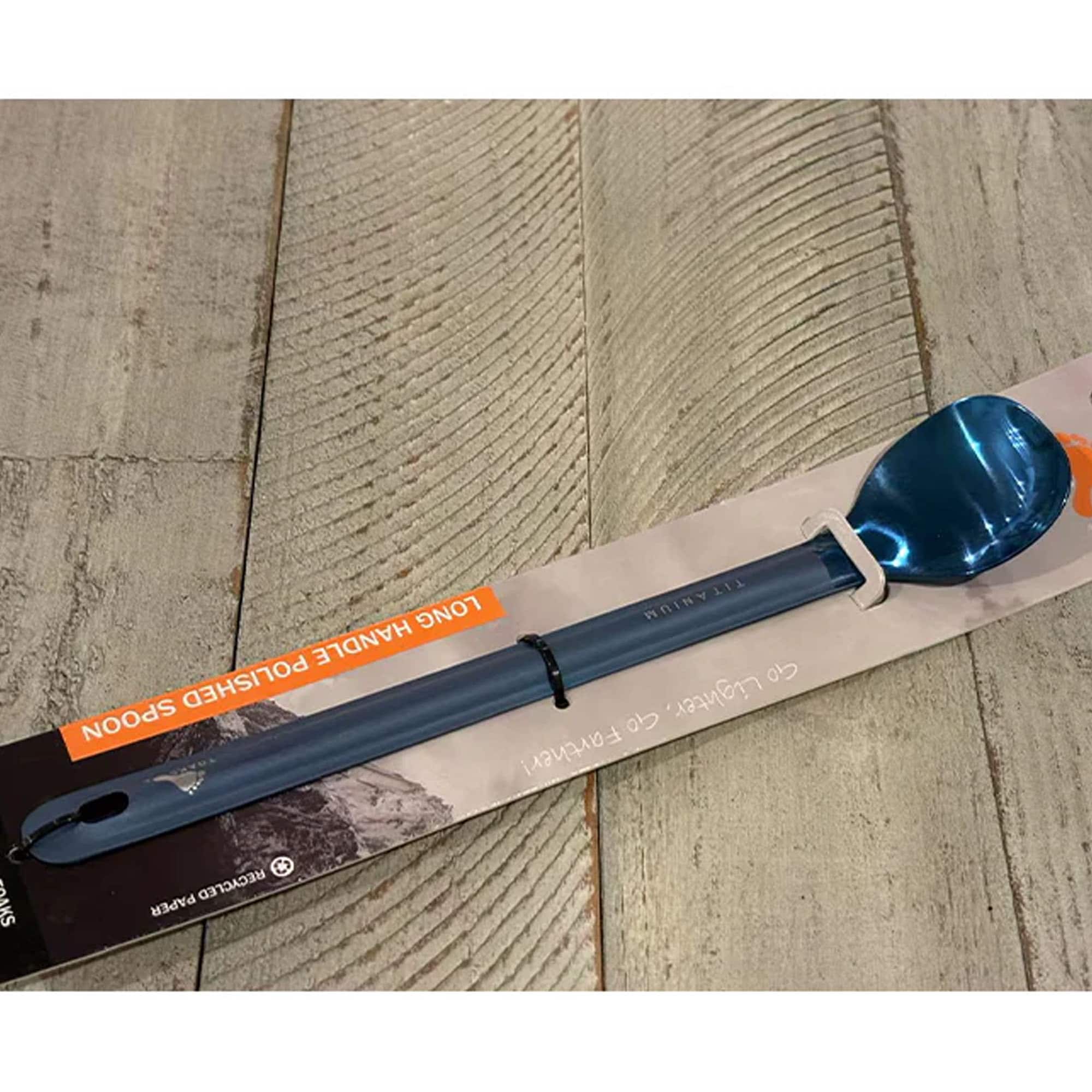 TOAKS - Titanium Long Handle Spoon with Polished Bowl - Blue price history on PriceWatchPro