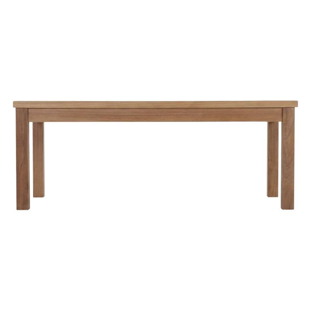Back. Outdoor Escape - Teak Outdoor Coffee Table With Rectangular Design And Durable Finish - Brown.