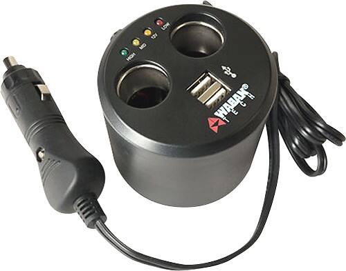 Angle Standard. Wagan - Twin USB/DC Adapter.