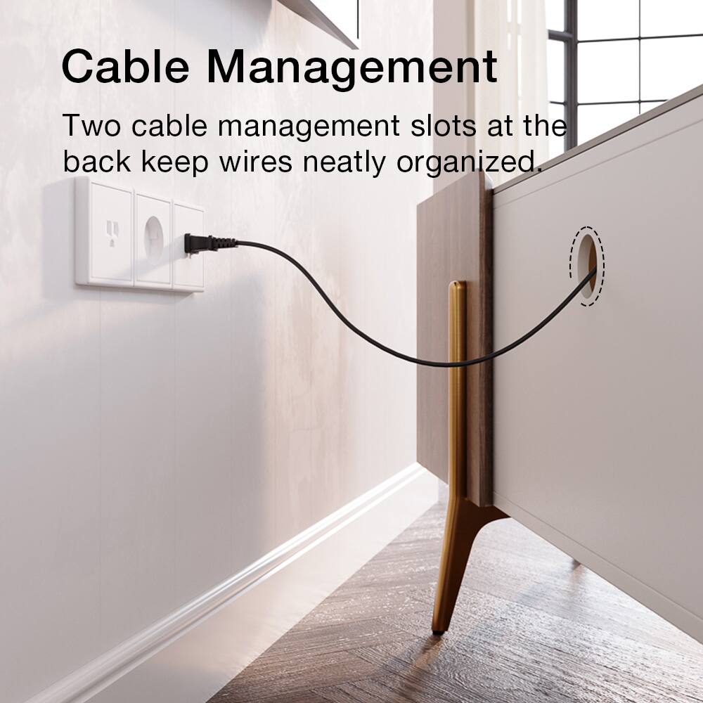 Cable Management

Two cable management slots at the back keep wires neatly organized.