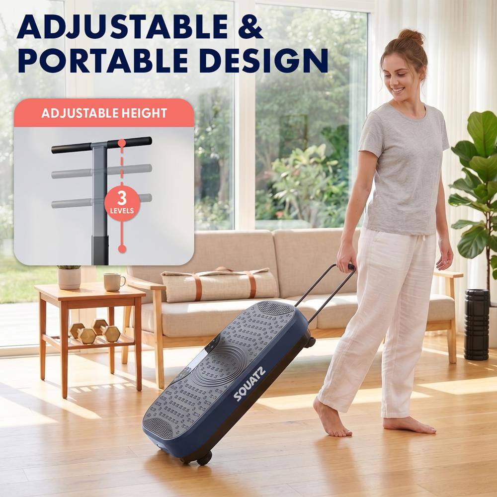 ADJUSTABLE & PORTABLE DESIGN  
ADJUSTABLE HEIGHT 3 LEVELS  
SQUATZ