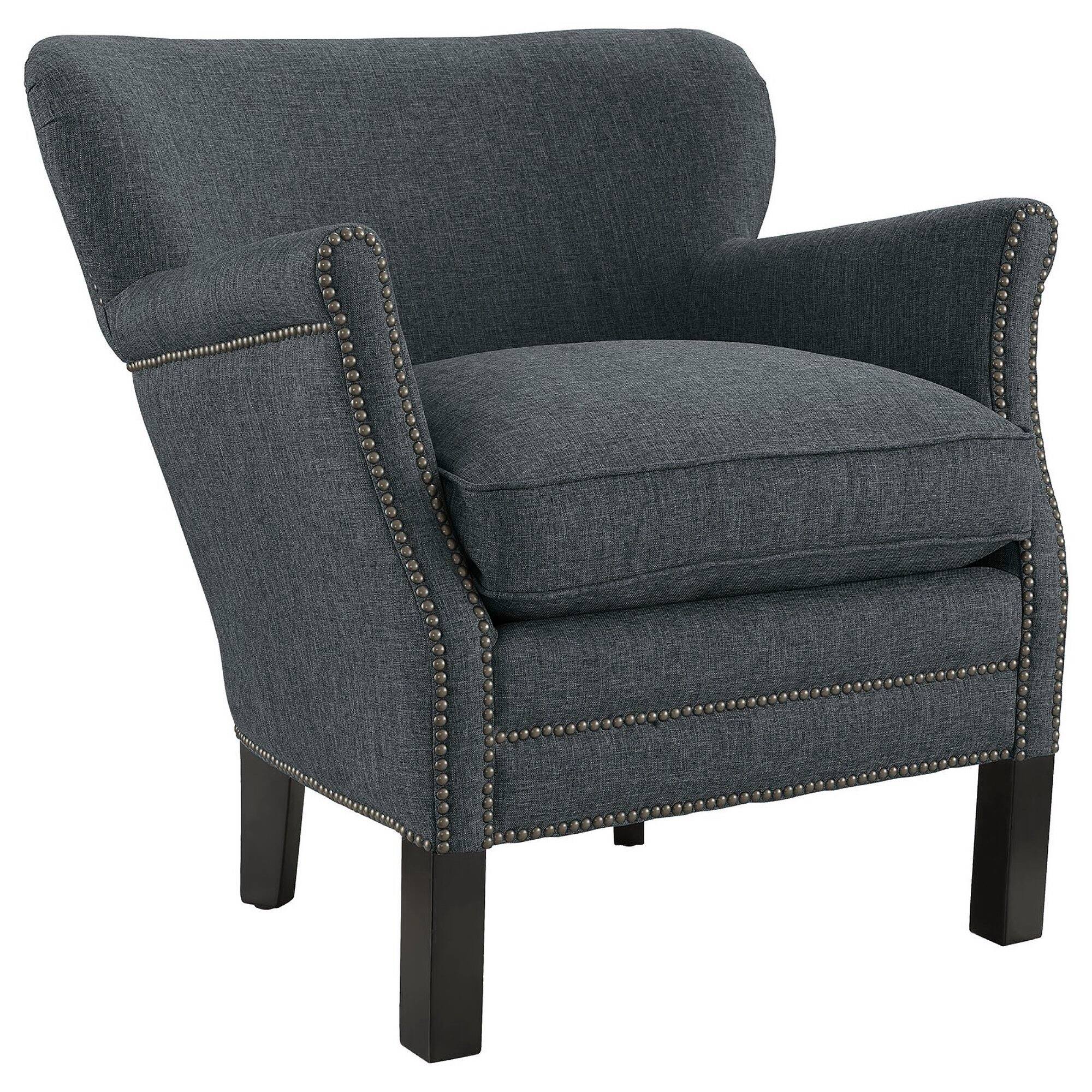 Angle. Modway - Key Upholstered Fabric Armchair by Modway - Gray.